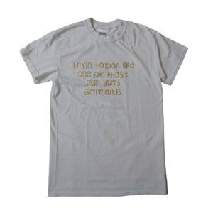 Gildan White Heat Pressed Graphic Print Unisex Short Sleeve T-Shirt Adult Small